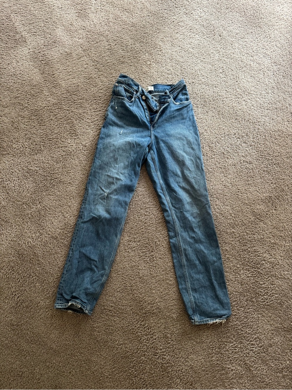 Abercrombie and fitch the 90s straight ultra high rise curve love Jean